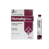 Humalog 100IU/ml 3ml 5 Cartridge Box
